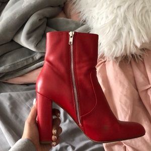 High red boots/heels